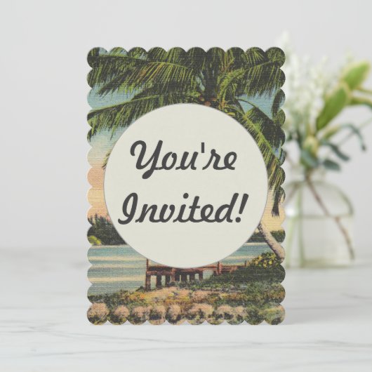  kokospalmen Tropische bries zonsondergang Kaart (Staand voorkant)