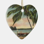  kokospalmen Tropische bries zonsondergang Keramisch Ornament (Rechts)