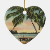  kokospalmen Tropische bries zonsondergang Keramisch Ornament (Achterkant)