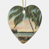  kokospalmen Tropische bries zonsondergang Keramisch Ornament (Links)