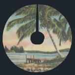kokospalmen Tropische bries zonsondergang Kerstboom Rok<br><div class="desc">Palm Tree - Een  palmboomprint van lang geleden met een zonsondergang in de tropen. Een geweldig cadeau met een tropisch thema - kokospalmen! Oud Florida of Hawaï!</div>