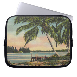 kokospalmen Tropische bries zonsondergang Laptop Sleeve