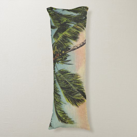  kokospalmen Tropische bries zonsondergang Lichaamskussen (Voorkant Verticaal)