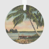  kokospalmen Tropische bries zonsondergang Ornament (achterkant)