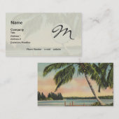  kokospalmen Tropische bries zonsondergang Visitekaartje (Voorkant / Achterkant)