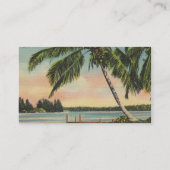  kokospalmen Tropische bries zonsondergang Visitekaartje (Achterkant)