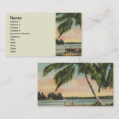  kokospalmen Tropische bries zonsondergang Visitekaartje (Voorkant / Achterkant)