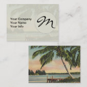  kokospalmen Tropische bries zonsondergang Visitekaartje (Voorkant / Achterkant)