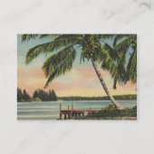  kokospalmen Tropische bries zonsondergang Visitekaartje (Achterkant)