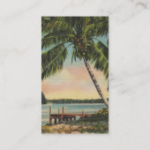  kokospalmen Tropische bries zonsondergang Visitekaartje (Achterkant)