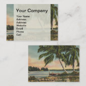  kokospalmen Tropische bries zonsondergang Visitekaartje (Voorkant / Achterkant)