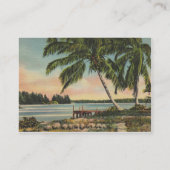  kokospalmen Tropische bries zonsondergang Visitekaartje (Achterkant)