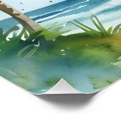 Kokospalmen waterverf behang achtergrond kunst perfect poster (Hoek)