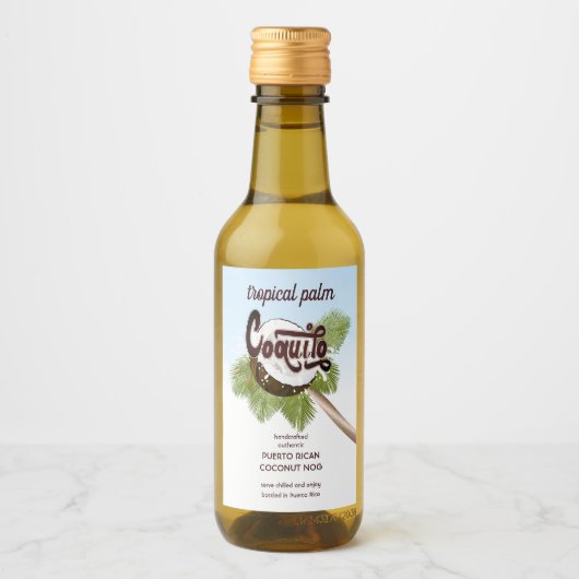 Kokospalmen Wijn Etiket (Voorkant)