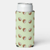 Kokosplakken op groen seltzer blikjeskoeler (Seltzer Voorkant)