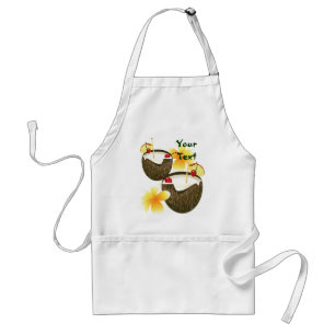 Kokosse Drinken Luau Tropische Partij Apron Standaard Schort