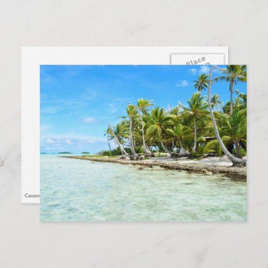 Kokosstrand briefkaart (Voorkant / Achterkant)