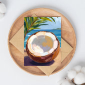 Kokosstrand Tropische Aquarelkaart