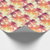 Kokosstrand: tropische warmte. cadeaupapier (Hoek)