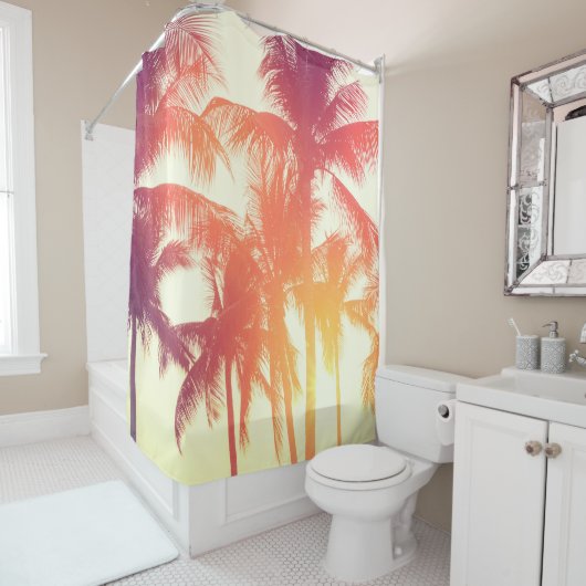 Kokosstrand:  tropische warmte. douchegordijn (In situ)