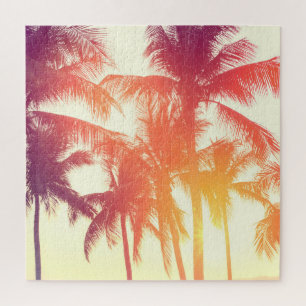 Kokosstrand: tropische warmte. legpuzzel