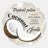 kokosstruik ronde sticker (Voorkant)