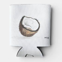 Kokosvruchten waterverf tropische waterverf vegan blikjeskoeler
