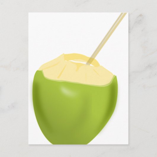 Kokoswater Briefkaart (Voorkant)