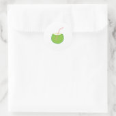 Kokoswater Kokosfruit Ronde Sticker (Tas)