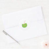 Kokoswater Kokosfruit Ronde Sticker (Envelop)