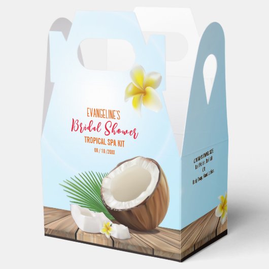 Kokosworpvruchten Bedankdoosjes (Geopend)