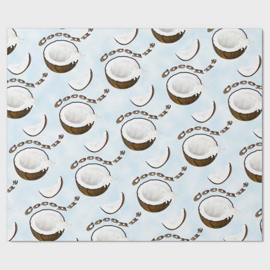 Kokosworpvruchten Cadeaupapier (Vlak)