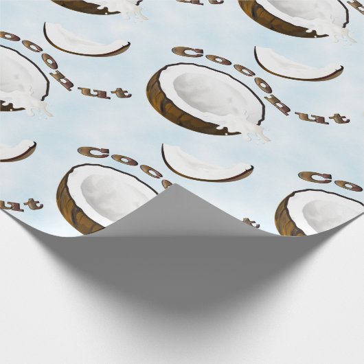 Kokosworpvruchten Cadeaupapier (Hoek)