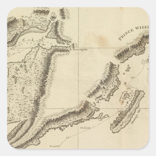 Koks, Alaska Vierkante Sticker (Voorkant)