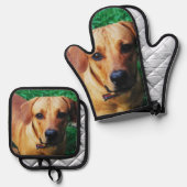 Koks Cadeau Idee Gepersonaliseerde Foto Ovenwant & Pannenlap Set (Voorkant / Achterkant)