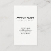 Koks Hoed Bestek Stippen Visitekaartje (Achterkant)