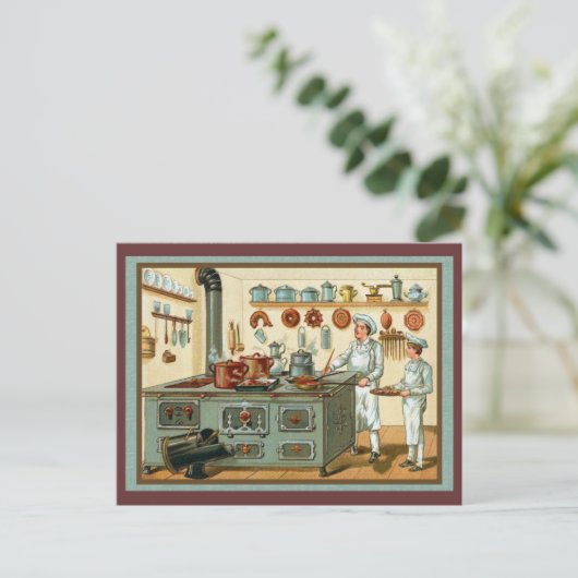  koks in de keuken briefkaart (Staand voorkant)