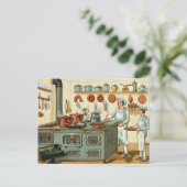  koks in de keuken briefkaart (Staand voorkant)