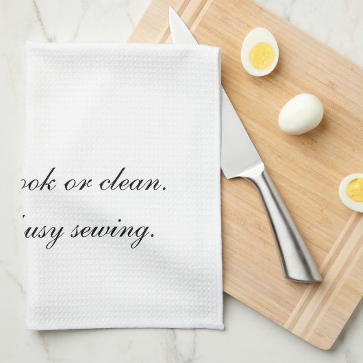 Kökshandduk I don´t cook or clean Theedoek (Quarter Fold)