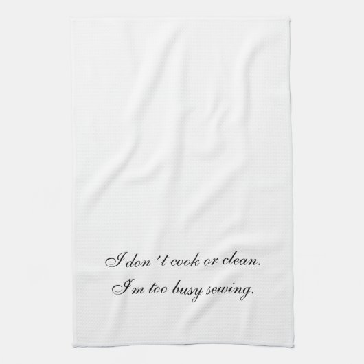 Kökshandduk I don´t cook or clean Theedoek (Verticaal)