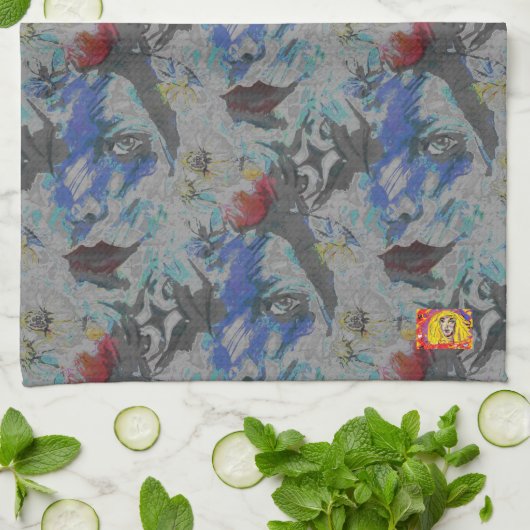 Kökshandduk Sarah Rubellite  Theedoek (Gevouwen)