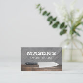 koksmes | Hout en lei Visitekaartje (Staand voorkant)