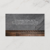 koksmes | Hout en lei Visitekaartje (Achterkant)