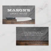 koksmes | Hout en lei Visitekaartje (Voorkant / Achterkant)