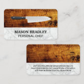 koksmes | Houten achtergrond Visitekaartje (Voorkant / Achterkant)