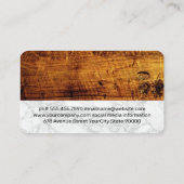 koksmes | Houten achtergrond Visitekaartje (Achterkant)