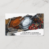 koksmes | lepels specerijen visitekaartje (Achterkant)