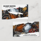 koksmes | lepels specerijen visitekaartje (Voorkant / Achterkant)