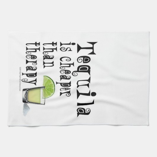 KOKTAIL BAR TOWELS, TEQUILA CHEAPER DAN THERAPIE THEEDOEK (Horizontaal)