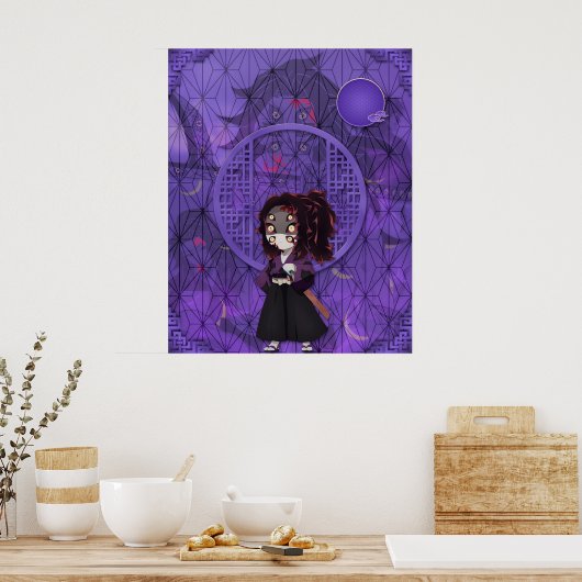 Kokushibo Bovenmaan 1 Chibi Poster (Keuken)